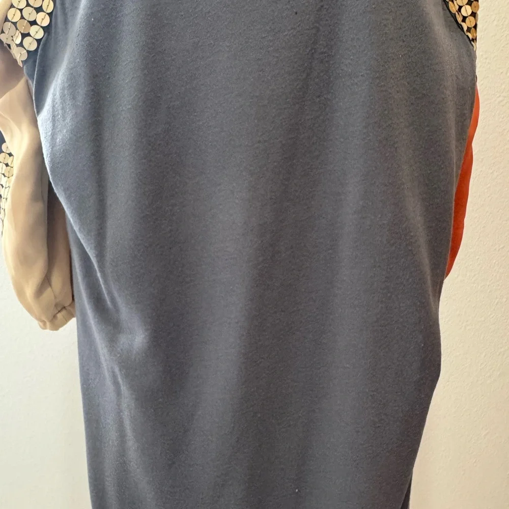 See by Chloé Gray Mini Dress with Sequined Stripes - Picture 9 of 9